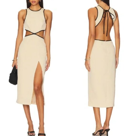 NWT Revolve L'Academie x Marianna Dionria Midi Dress Small Cream - Picture 2 of 6